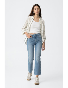Pantalón vaquero tiro alto bajo ancho modelo megan_59 TIFFOSI modelo 10063322