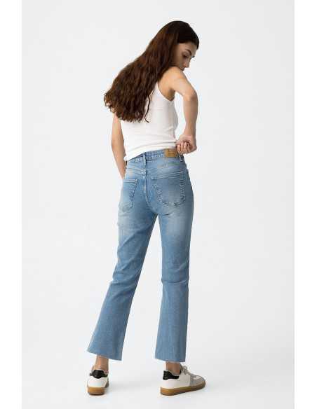 Pantalón vaquero tiro alto bajo ancho modelo megan_59 TIFFOSI modelo 10063322