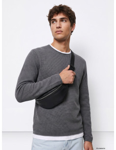Suéter manga larga punto gris cuello color TIFFOSI modelo 10059036 2