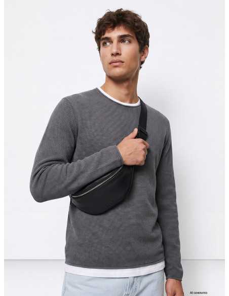 Suéter manga larga punto gris cuello color TIFFOSI modelo 10059036