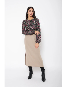 Falda larga lisa punto LYLU modelo A2628103