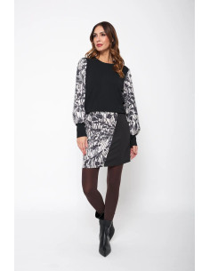 Falda corta estampada lentejuelas LYLU modelo A2628109
