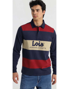 Polo manga larga franjas color LOIS modelo 133313599