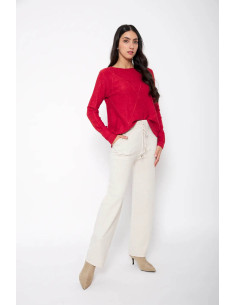Pantalón largo ancho cintura goma LYLU modelo A2629101