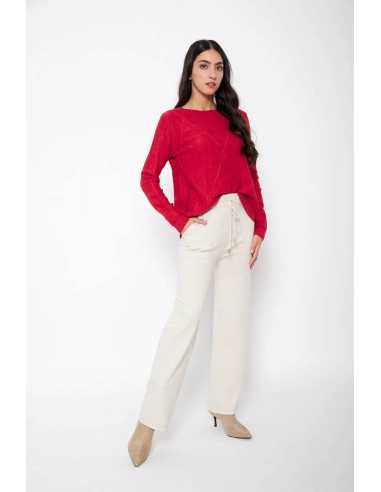 Pantalón largo ancho cintura goma LYLU modelo A2629101
