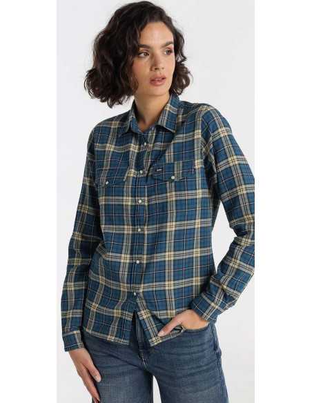Camisa manga larga cudros combinados LOIS modelo 432162972