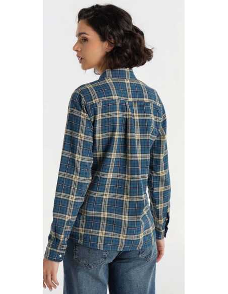 Camisa manga larga cudros combinados LOIS modelo 432162972