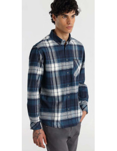 Camisa manga larga cuadros bolsillo LOIS modelo 146019007