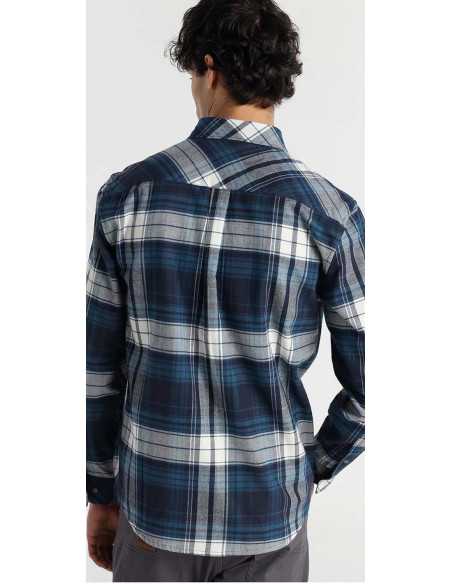 Camisa manga larga cuadros bolsillo LOIS modelo 146019007