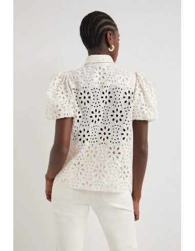 Camisa manga corta calada lentejuelas DESIGUAL Modelo: 22SWCW09
