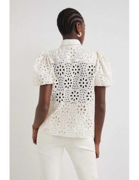 Camisa manga corta calada lentejuelas DESIGUAL Modelo: 22SWCW09
